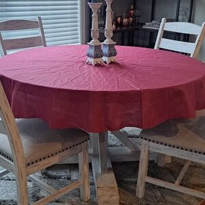 Elegant Red Tablecloth for Dining Room